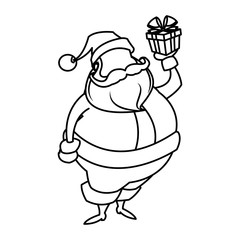 cartoon santa claus for your christmas and new year greeting vector illustration