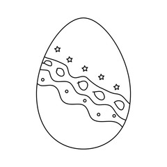 easter egg icon over white background. vector illustration