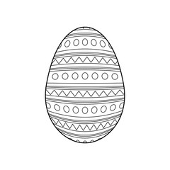 easter egg with circle shapes icon over white background. vector illustration