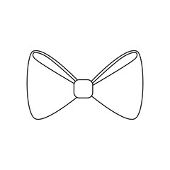 decorative bow icon over white background. vector illustration