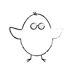 cute chicken icon over white background. vector illustration