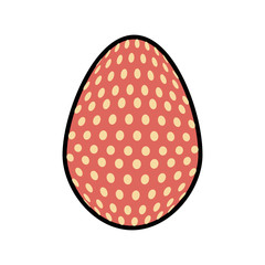 colorful easter egg icon over white background. vector illustration