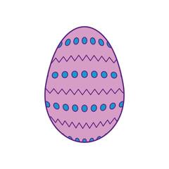 colorful easter egg icon over white background. vector illustration
