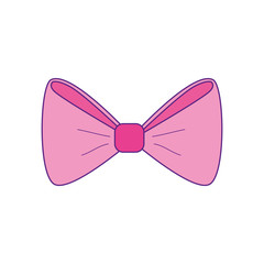 decorative bow icon over white background. colorful design. vector illustration