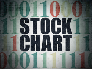 Business concept: Stock Chart on Digital Data Paper background