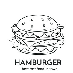 Hand drawn hamburger icon.