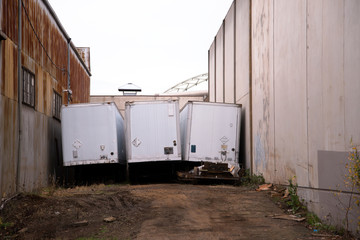 Yard for settling old company dry van trailers