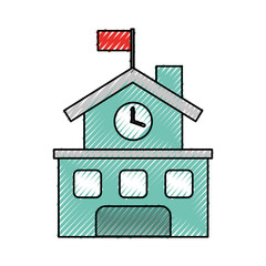 school building isolated icon vector illustration design
