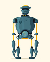 Robot character. Technology, future. Cartoon vector illustration