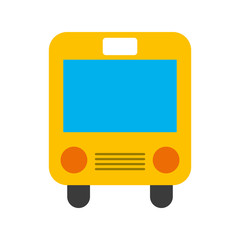 bus transport isolated icon vector illustration design