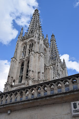 Fototapeta na wymiar Torres de la Catedral de Burgos, España. 