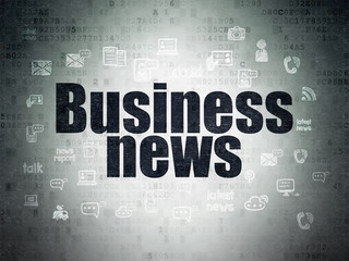 Fototapeta premium News concept: Business News on Digital Data Paper background