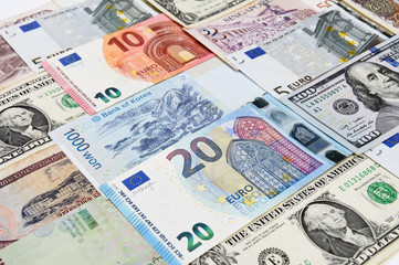 Obraz na płótnie Canvas Close up of banknote for background