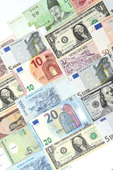 Obraz na płótnie Canvas Close up of banknote for background