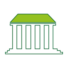 governmental building isolated icon vector illustration design