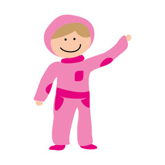 astronaut drawing avatar character vector illustration design