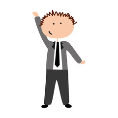 businessman drawing avatar character icon vector illustration design