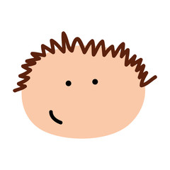 young boy drawing avatar character vector illustration design