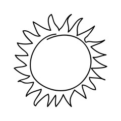 summer sun drawing icon vector illustration design