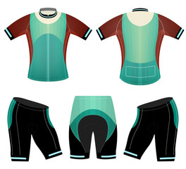 Green colors sports cycling vest vector t-shirt design on a white background