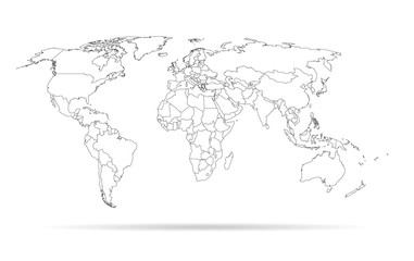outline world map 