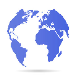pixel world map