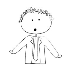 businessman drawing avatar character icon vector illustration design