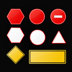 Road template sign set 