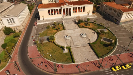 Aerial drone photo of Academy of Athens, Historic centre, Greece