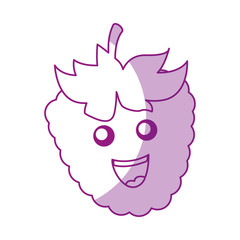 blackberry fruit kawaii character vector illustration design