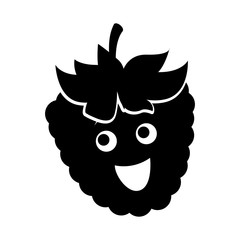 blackberry fruit kawaii character vector illustration design