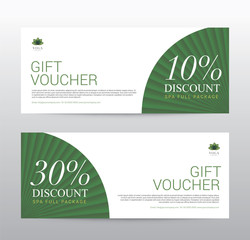 Voucher Spring, banner spa, vector illustration