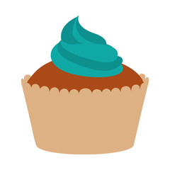 delicious cupcake isolated icon vector illustration design