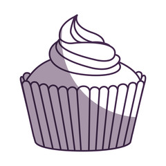 delicious cupcake isolated icon vector illustration design