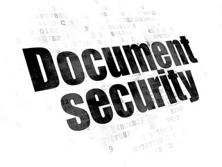 Privacy concept: Document Security on Digital background