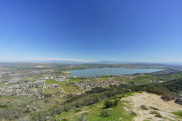 Fototapeta na wymiar Aerial view of Lake Elsinore
