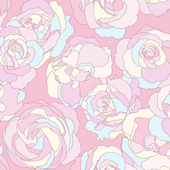 Vivid repeating floral - For easy making seamless pattern use it for filling any contours