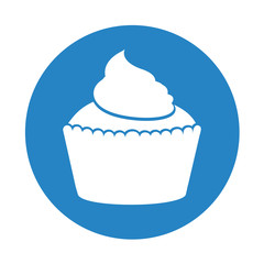delicious cupcake isolated icon vector illustration design