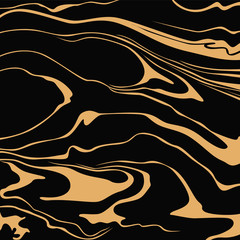 Black and gold vector marbling stains square composition version 3.
