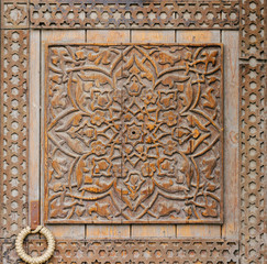 Old wood ornamental door