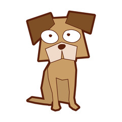 dog comic character icon vector illustration design
