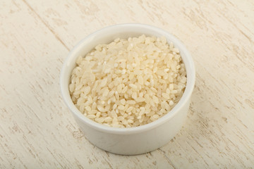 Raw rice heap
