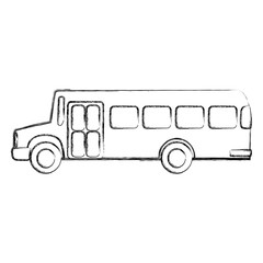 bus transport isolated icon vector illustration design