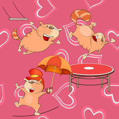 A background with cats seamless pattern 