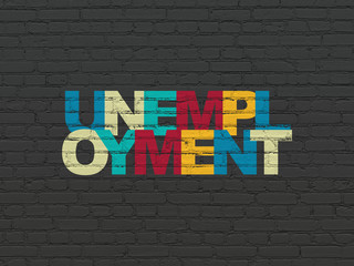 Business concept: Unemployment on wall background