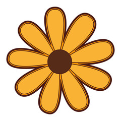 cute sunflower isolated icon vector illustration design