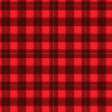 Fabric in red and black fiber seamless pattern tartan. EPS10
