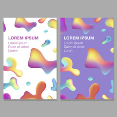 Abstract fluid shapes design. Colorful template for brochures, flyers, invitations.
