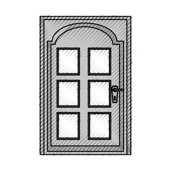 modern house door icon vector illustration design