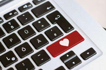 Love button on keyboard